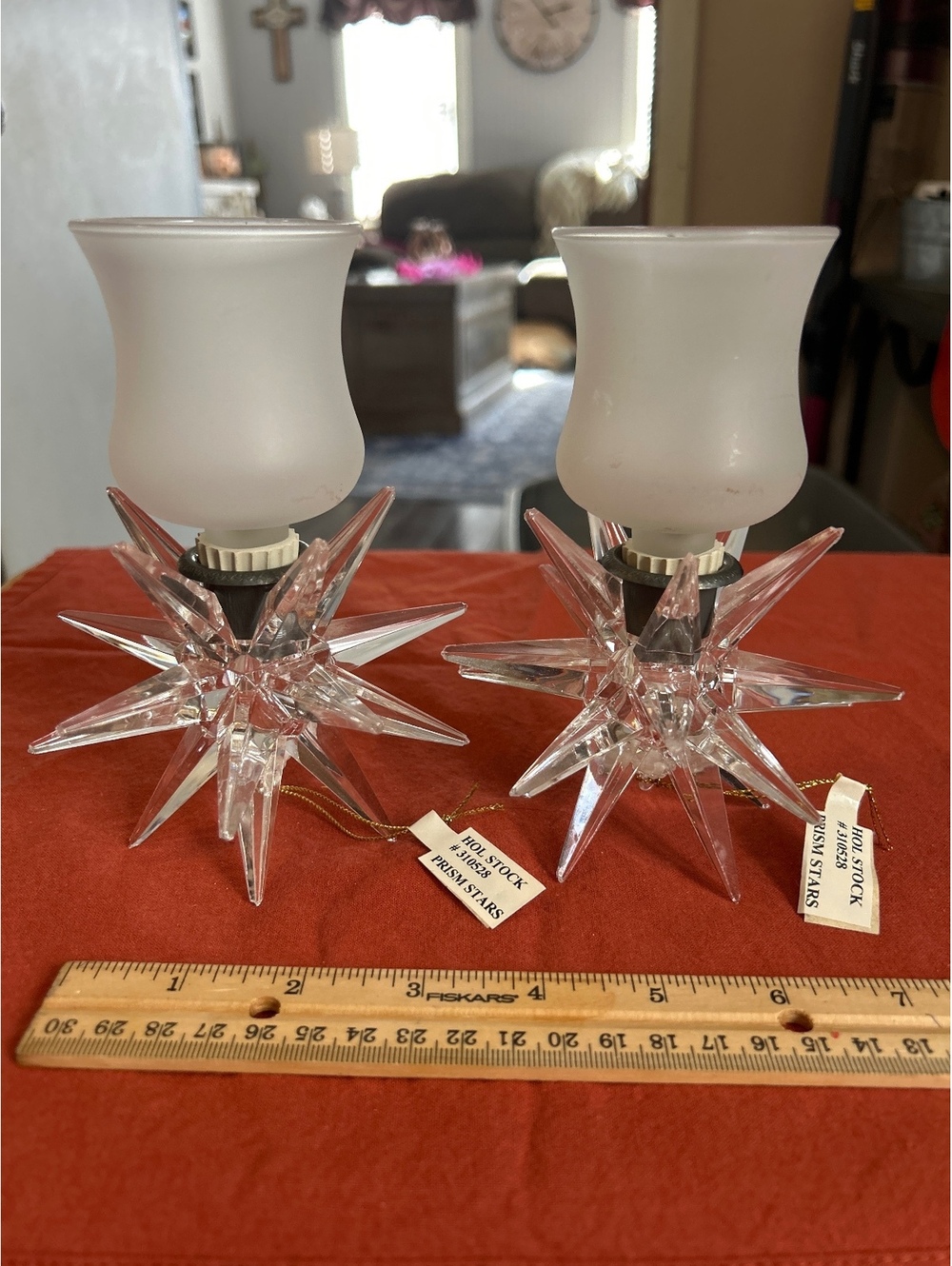Home interior snowflake candle holder